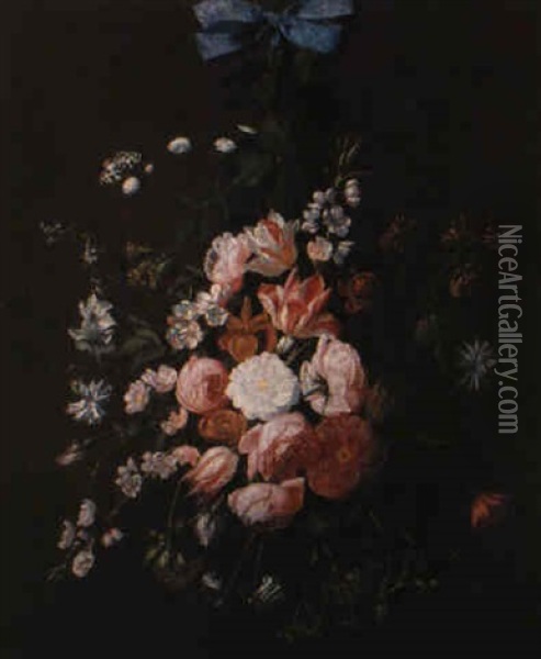 Blumengehange Oil Painting - Abraham van Beyeren