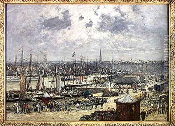 The Port of Bordeaux 1874 Oil Painting - Eugene Boudin
