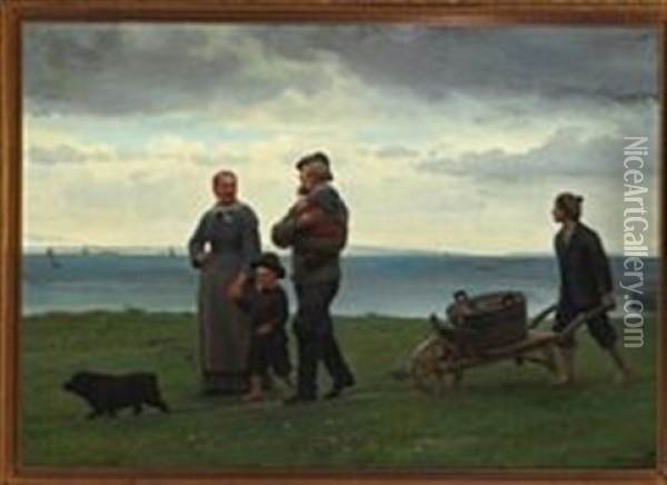 At Dusk Oil Painting - Anton Laurids Johannes Dorph