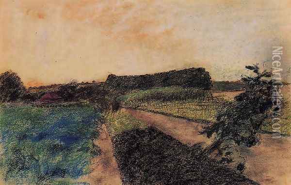 Landscape on the Orne Oil Painting - Edgar Degas
