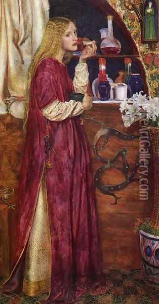 The Queen was in the Parlour, eating Bread and Honey Oil Painting - Valentine Cameron Prinsep