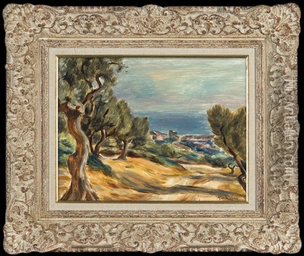 View From Cassis Oil Painting - Josef Pankiewicz