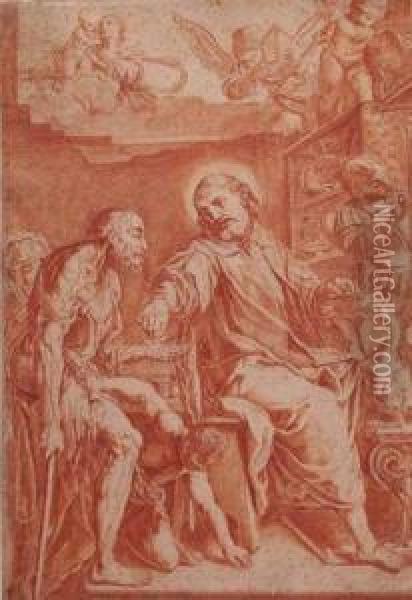 Der Hl. Bischof Eligius Oil Painting - Anthonie Wierx Wierix