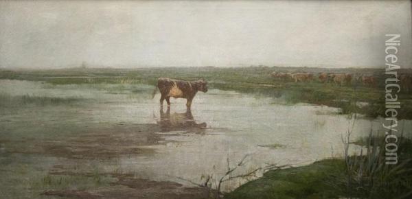 Lluvia En Tristan Suarez Oil Painting - Decoroso Bonifanti