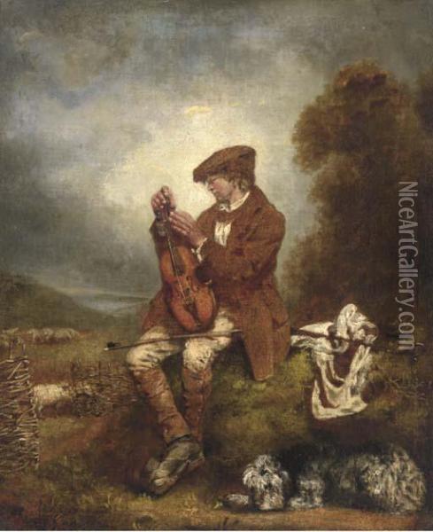 The Young Fiddler Oil Painting - Sir David Wilkie