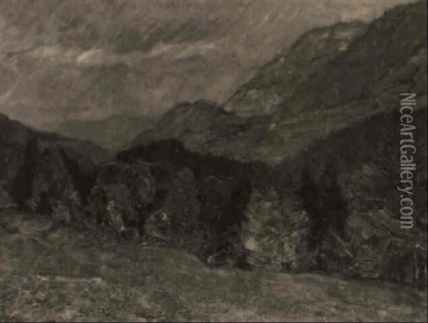 Herbst Im Gebirge Oil Painting - Ludwig Bolgiano