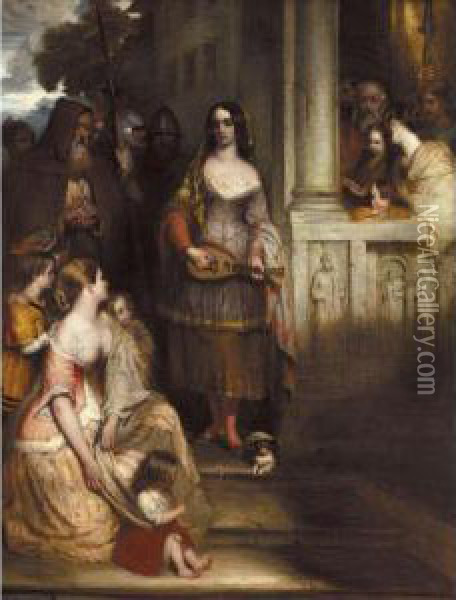 Poor Louis, The Glee Maiden, The Fair Maid Of Perth Oil Painting - Robert Scott Lauder