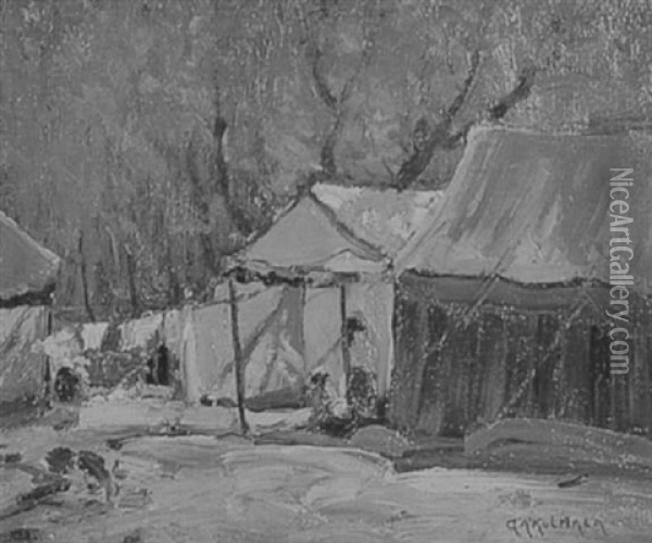 Gypsy Encampement Oil Painting - George Arthur Kulmala