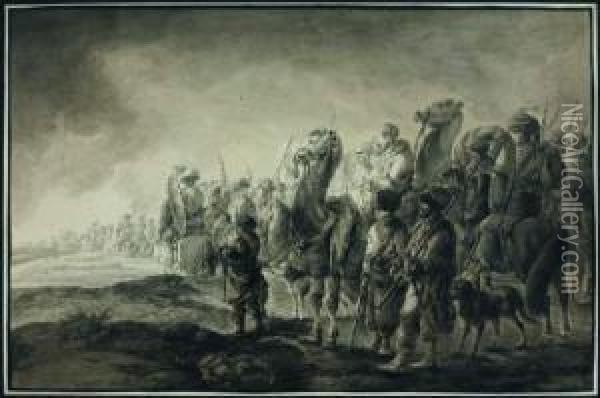 Armee Orientale En Marche Oil Painting - Johann Jacob Schalch