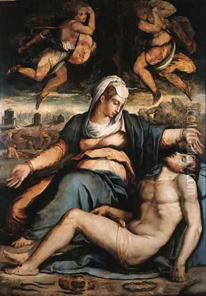 The Pieta Oil Painting - Giorgio Vasari