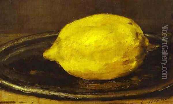 The Lemon Oil Painting - Edouard Manet