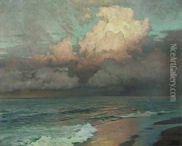 Ebbing Waters Oil Painting - Frederick Judd Waugh