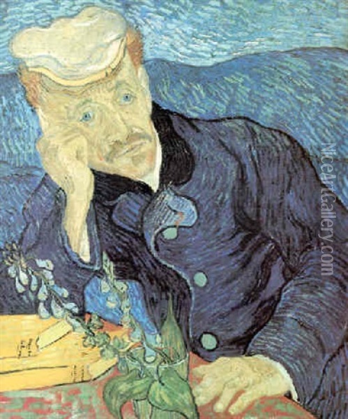 Portrait Du Dr. Gachet Oil Painting - Vincent Van Gogh