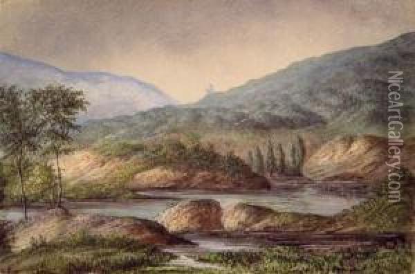 Paysage De La Creuse Entre Crozant Et Gargilesse Oil Painting - George Sand