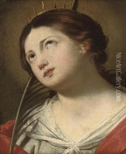 Saint Catherine Of Alexandria Oil Painting - Francesco Pacecco De Rosa