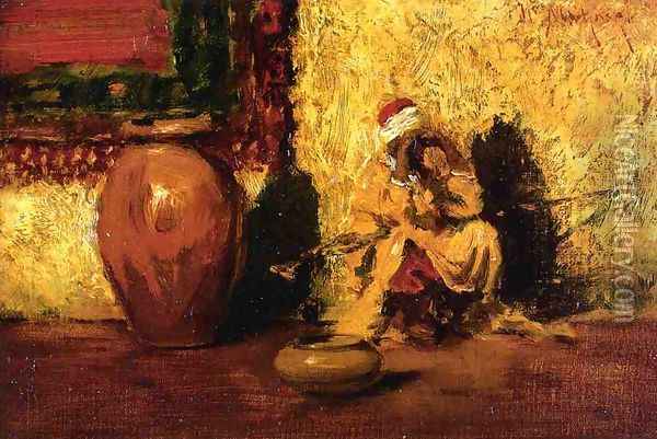 Seated Figure Oil Painting - William Merritt Chase