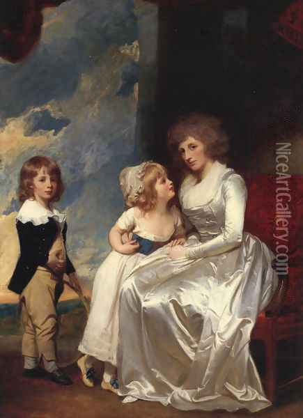 The Countess of Warwick and Her Child 1787-1789 Oil Painting - George Romney