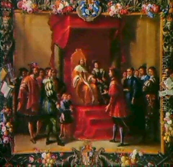 Guillaume-raymond Moncada Besoger                           Kongen Af Aragonien Oil Painting - Luigi Primo