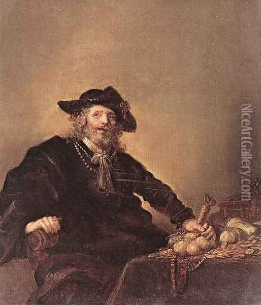 The Miser 1640s Oil Painting - Hendrick Gerritsz Pot