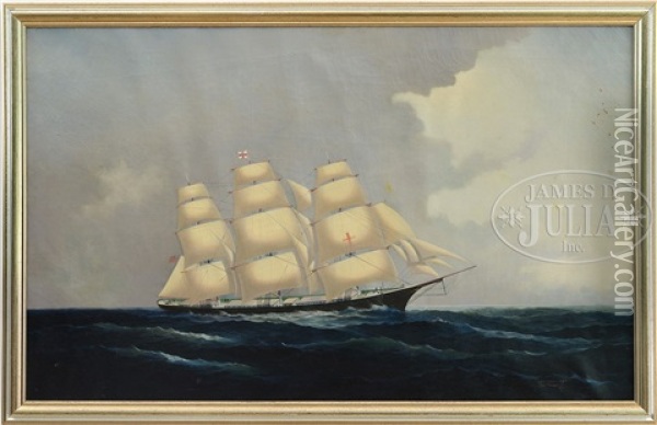 Portrait Of The Ship Dreadnaught Oil Painting - Charles Torrey