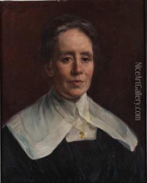 Portratt Forestallande Fanny Brate Oil Painting - Hildegard Katarina Thorell