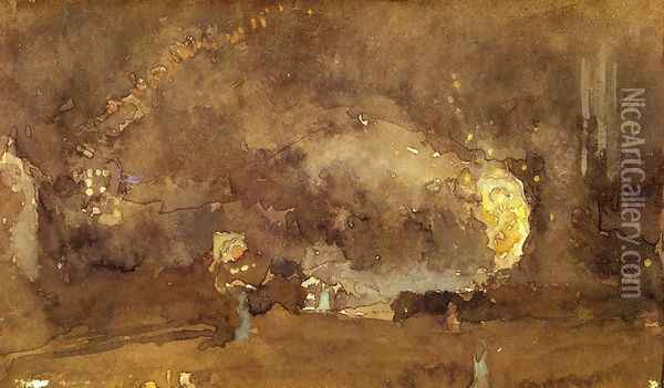 The Fire Wheel Oil Painting - James Abbott McNeill Whistler