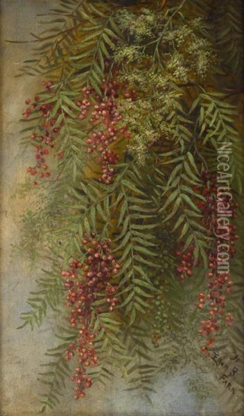 Pepper Tree Branches Oil Painting - Ellen Frances Farr