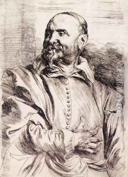 Etching portrait of Flemish painter Jan Snellinck Oil Painting - Sir Anthony Van Dyck