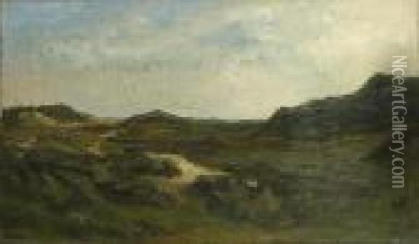 Landschap Oil Painting - Felicien Rops