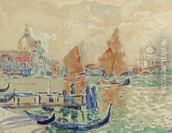 Vue De Venise 3 Oil Painting - Paul Signac