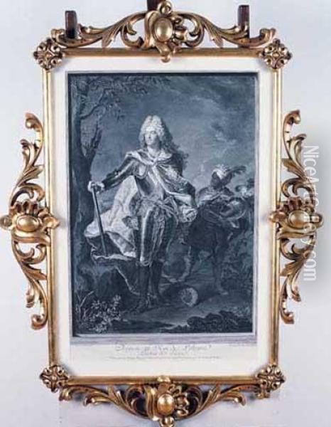 Portret Kurfursta Fryderyka Augusta, Przyszlego Krola Augusta Iii Oil Painting - Jean-Joseph Balechou