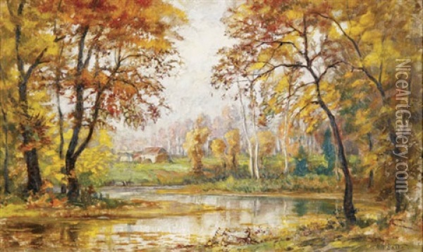 Fall Landscape Oil Painting - Harold Harrington Betts