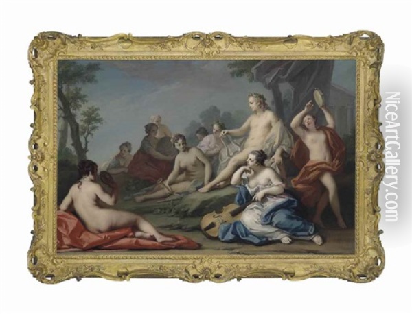 Apollo And The Muses Oil Painting - Jacopo Amigoni