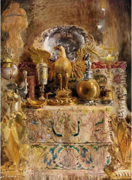 Treasures In The Granovitaya Palata Oil Painting - Konstantin Egorovich Egorovich Makovsky