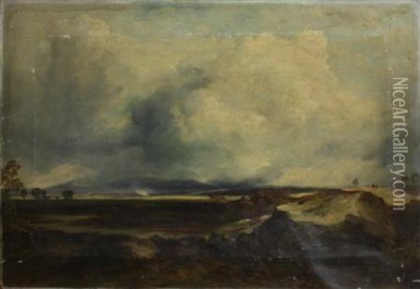 On The Moors Oil Painting - Horatio McCulloch