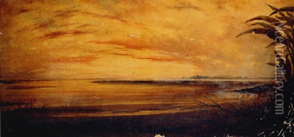 Sunset At Lowtide Oil Painting - Waller Hugh Paton