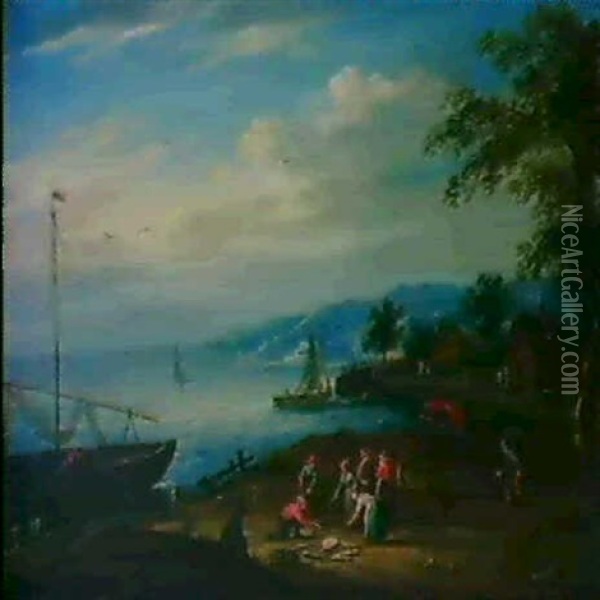 Weite Kustenlandschaft. Oil Painting - Balthasar Beschey