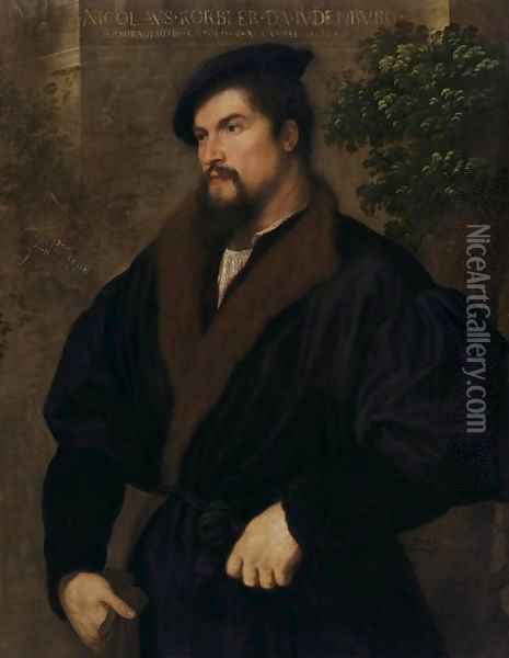 Portrait of Nikolaus Korbler 1532 Oil Painting - Paris Bordone