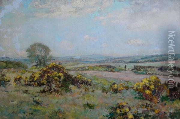 Gorse From Callander To Aberfoyle Oil Painting - Archibald Kay