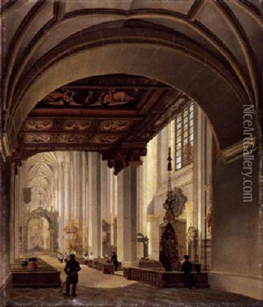 Das Innere Der Frauenkirche In Munchen Oil Painting - Franz von Paula Mayr