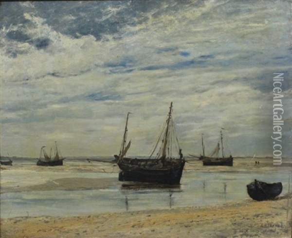 La Baie De Somme Oil Painting - Amedee Elie Servin