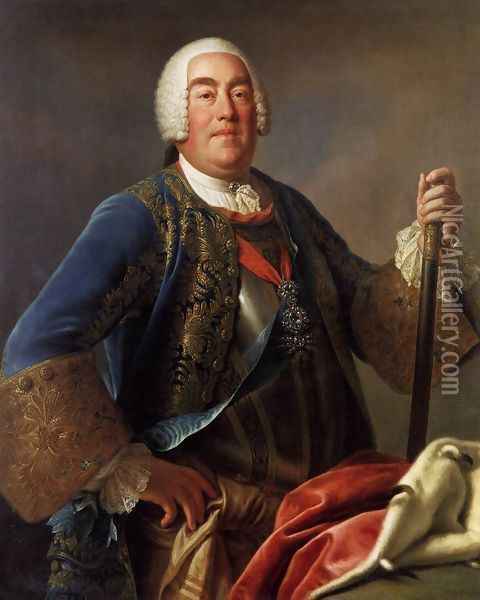 King Augustus III of Poland 1755 Oil Painting - Pietro Antonio Rotari