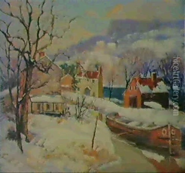 December Afternoon Oil Painting - Fern Isabel Coppedge
