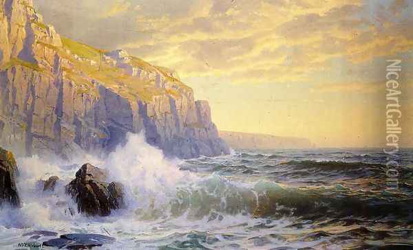 Cornish Headlands Oil Painting - William Trost Richards