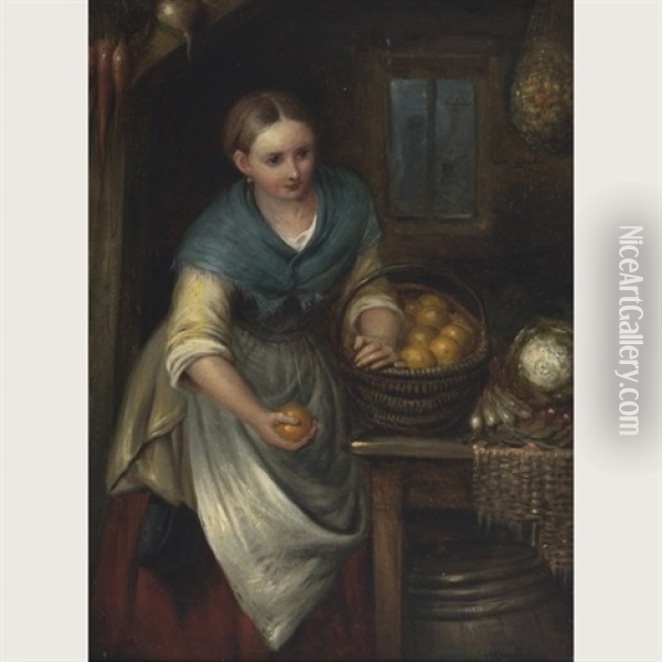 The Orange Girl Oil Painting - Alexander Leggatt