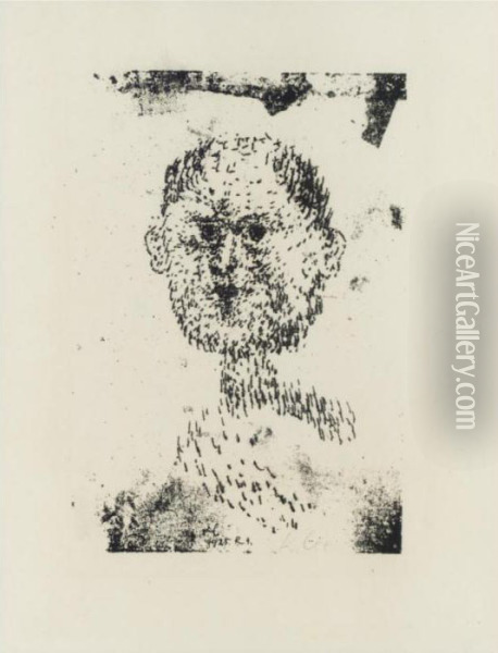 Bartiger Mann Oil Painting - Paul Klee