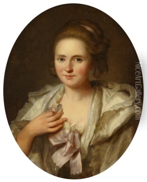 Portrait Of A Lady Oil Painting - Jean Baptiste Greuze