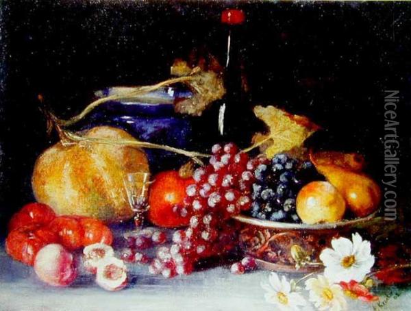 Martwa Natura Z Owocami Oil Painting - Anna Krocker