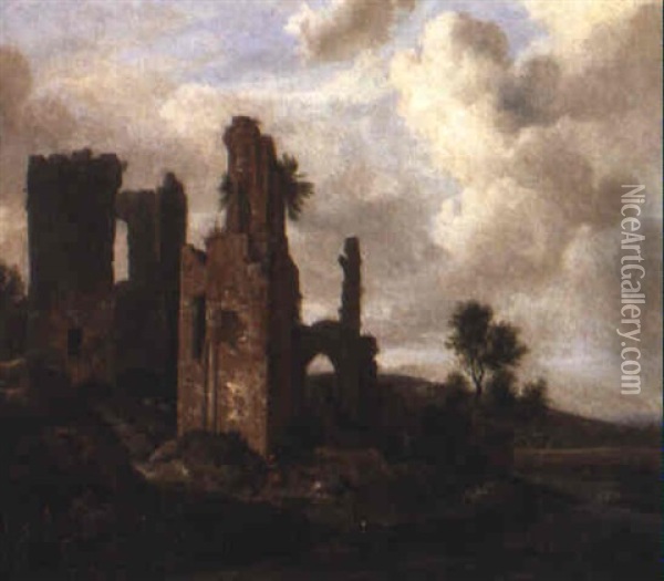 Ruinlandskap Oil Painting - Jacob Van Ruisdael