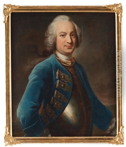 Carl Julius Bernhard Von Bohlen  (1738-1813) Oil Painting - Johann Henrik Scheffel